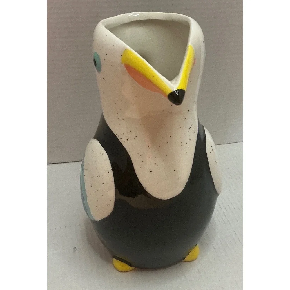 Newclassic Toucan Bird Decorative Earthenware Watering Vase Pitcher Multi Color